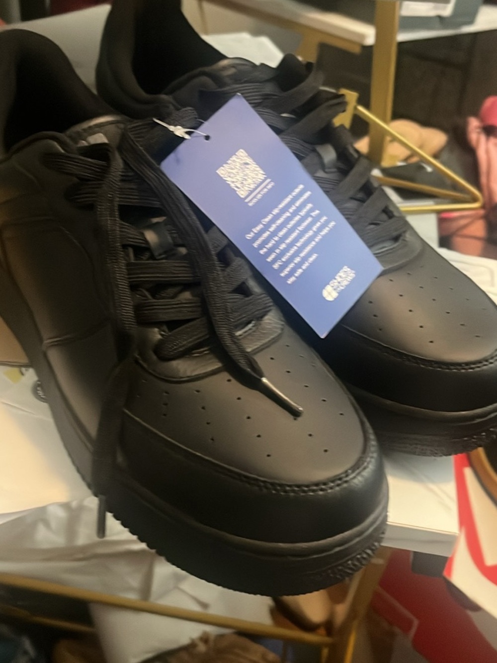 Men's Black Low-Top Work Sneakers